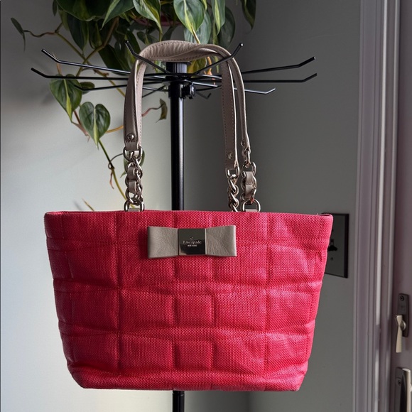 kate spade Handbags - Kate Spade Red and Tan Tote Bag